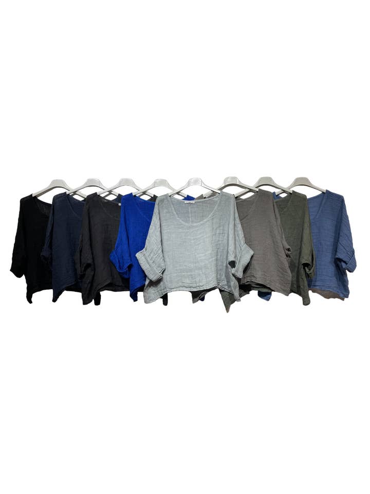 LINEN & COTTON HOUSE - Wholesale Blouse - Women's - 18415 TOP IN LINEN SPRING SUMMER CLOTHING