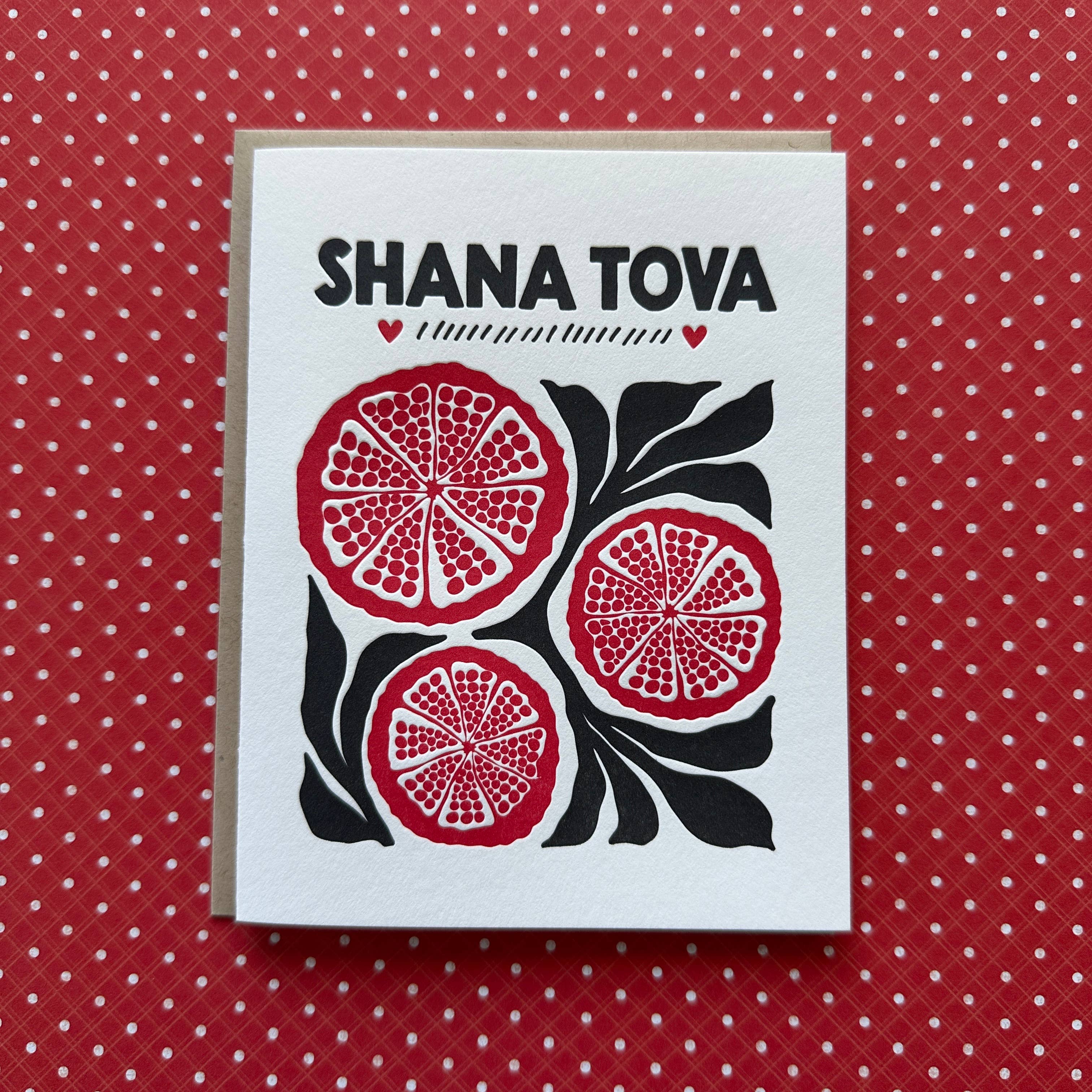 Lucky Bee Press – Großhandel Rosch-ha-Schana-Karten – Shana Tova Eins - Letterpress-Karte2