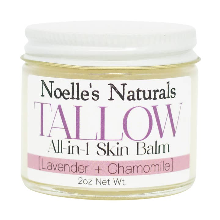 Baume de suif bio à la lavande et à la camomille pour la vente par Noelle’s Naturals