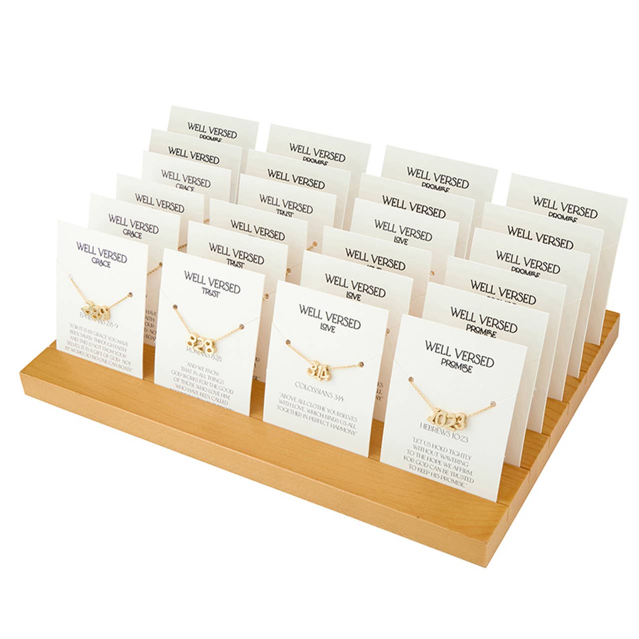 Faithworks by Creative Brands - Wholesale Retailer Display - Jewelry - Verse Necklace Filled Display - Spring 2510