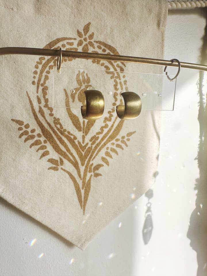 Goldie Huggie Hoops for wholesale by Helen Ethel Jewelry