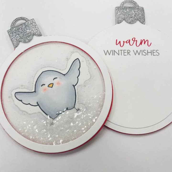 Honey Bee Stamps - Wholesale Ornament - Snow Globe and Ornament Shaker Card - Honey Cuts - Stand-Alone Dies3