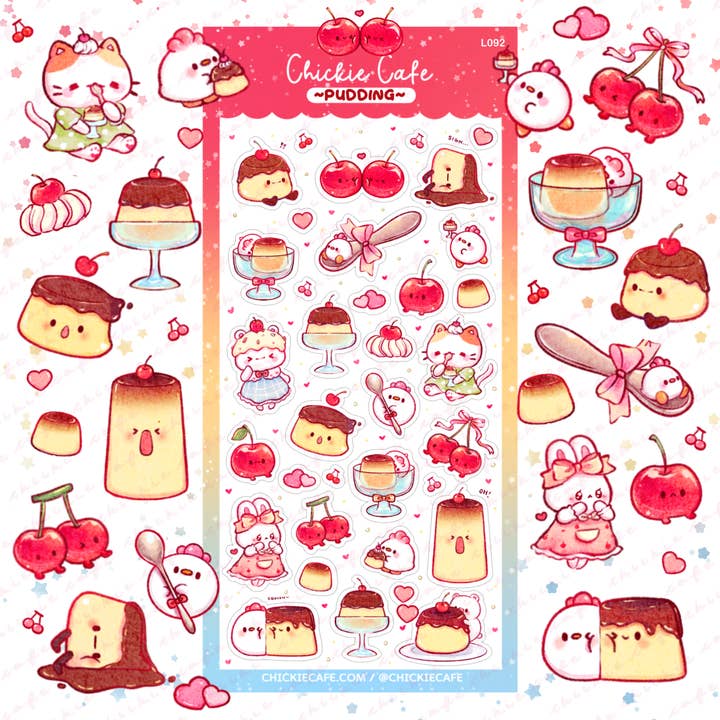 Chickie Cafe - Wholesale Sticker - Pudding Sticker Sheet1