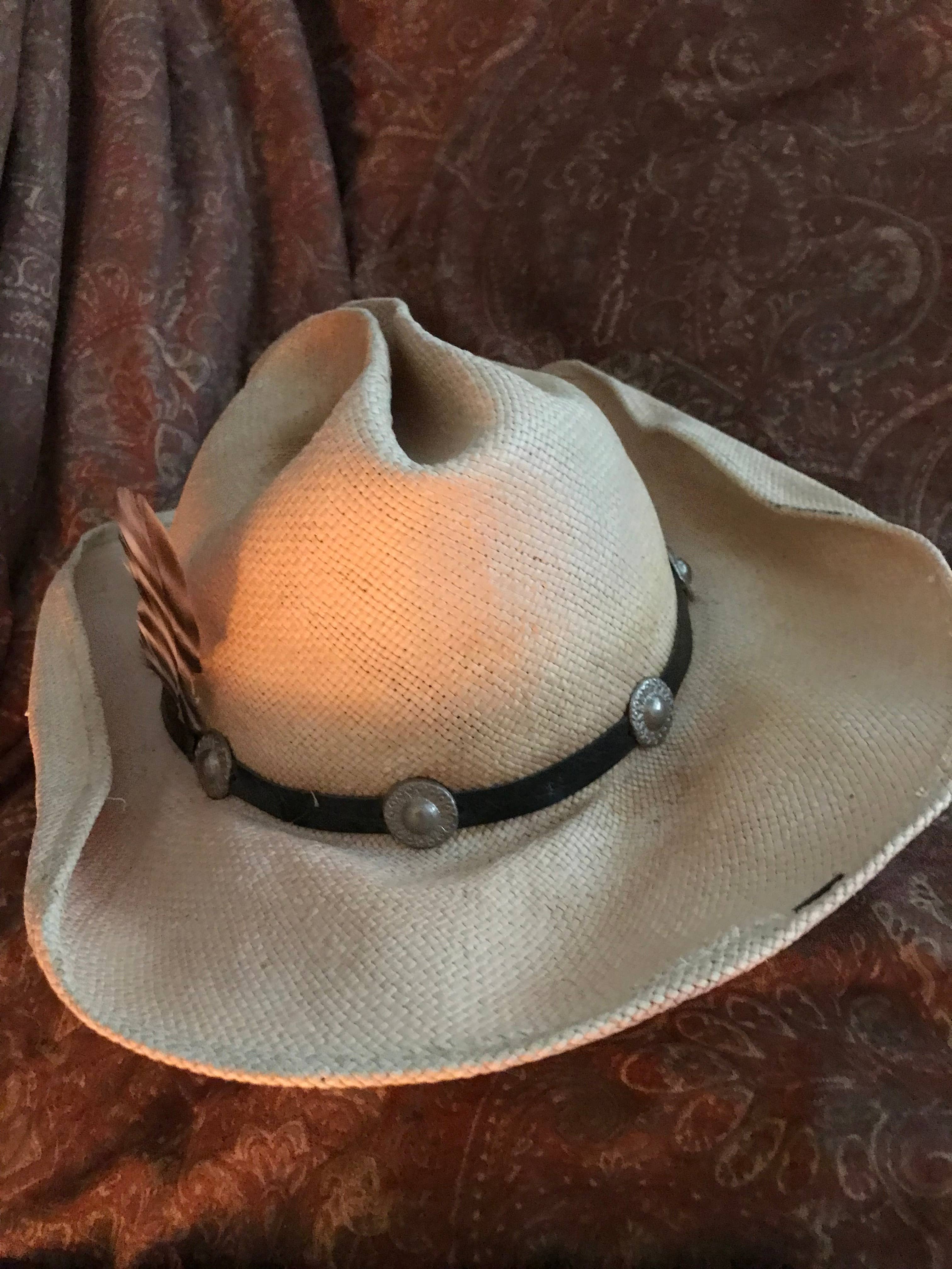 Hip Vintage Hats & More – wholesale Cowboy Hat – Women’s – Hip Vintage Distressed Cowboy Hat w/ Silver Concho Hatband16