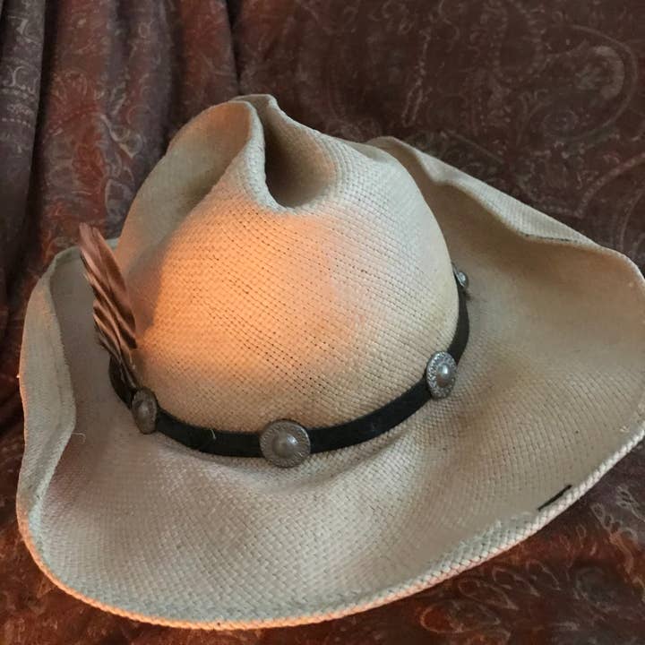 Hip Vintage Hats & More – wholesale Cowboy Hat – Women’s – Hip Vintage Distressed Cowboy Hat w/ Silver Concho Hatband16