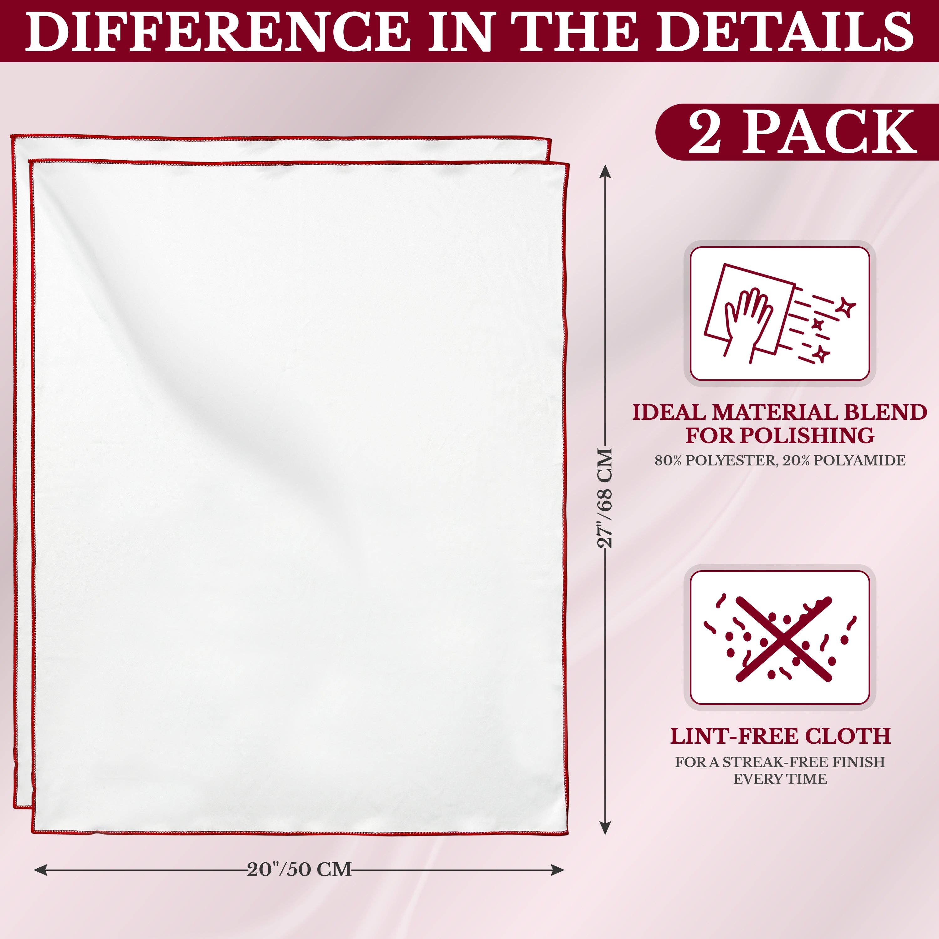 The Wine Chic – wholesale Cleaning cloth – Wine Glass Polishing Cloth (Set of 2)2