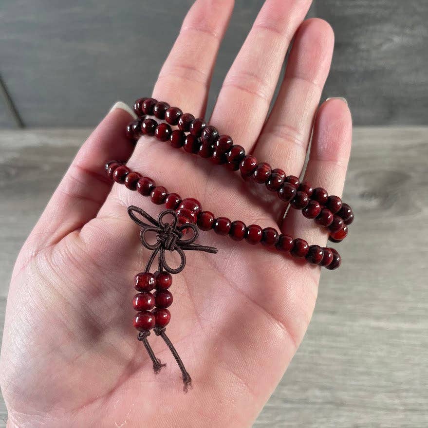 Keystone Crystals - Wholesale Beaded/Pearl Necklace - Wooden Mala Power Bead Necklace – Affordable Yoga Jewelry0