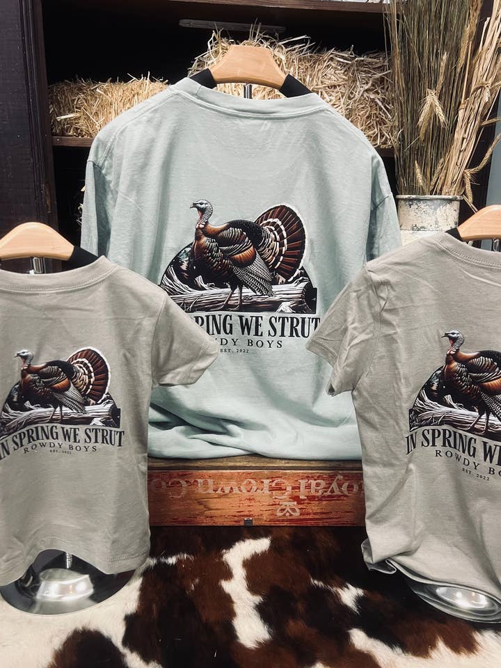 In Spring We Strut Youth Tee for wholesale by Rowdy Boys