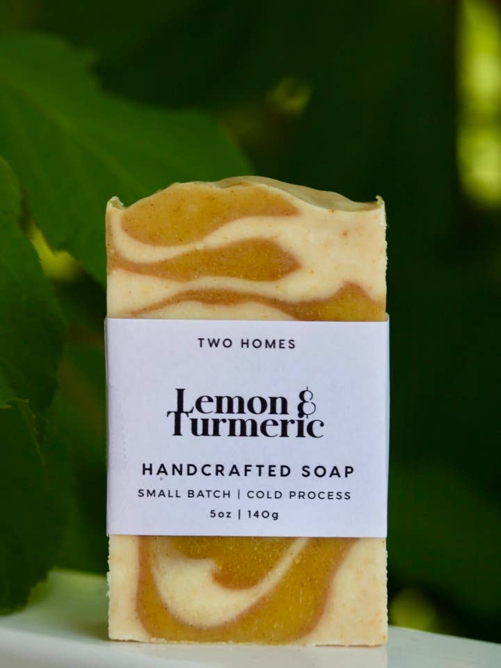 Lemon & Turmeric Bar Soap for wholesale by Two Homes