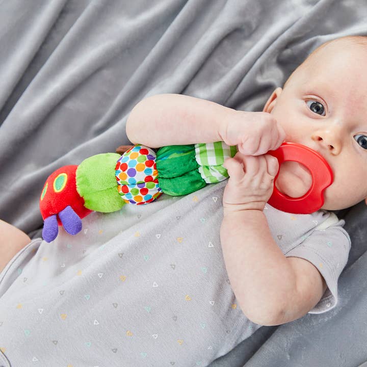 Baby Teether & Rattle Toy – The Very Hungry Caterpillar for wholesale by Rainbow Designs