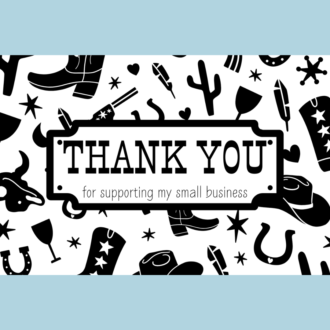 BDN Boutique – wholesale Address labels – Western Themed Thermal Thank You Labels6