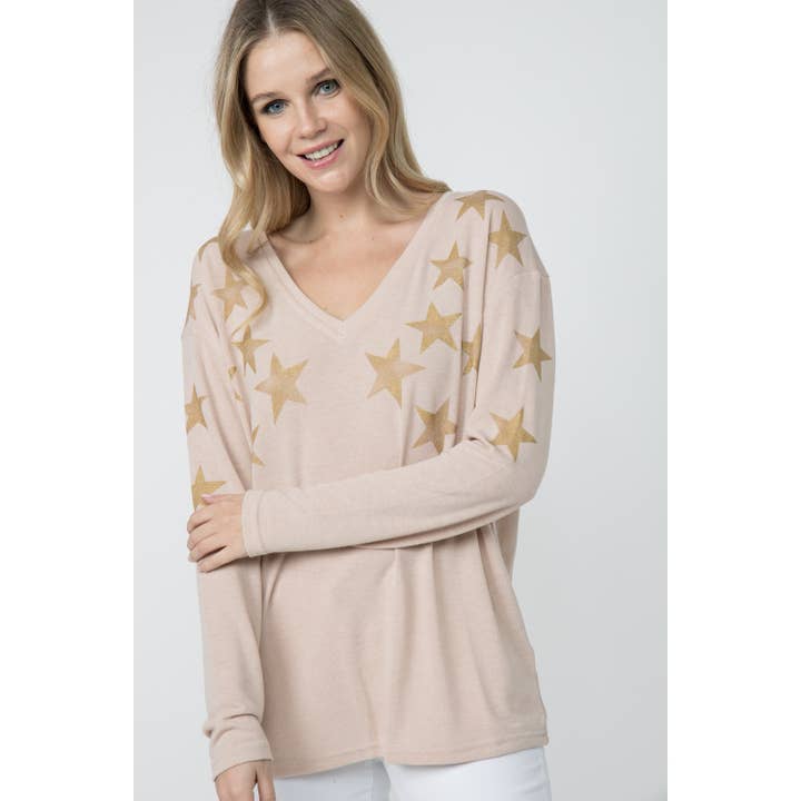 LÅNGÄRMAD TOPP MED STJÄRNOR för wholesale av VOCAL