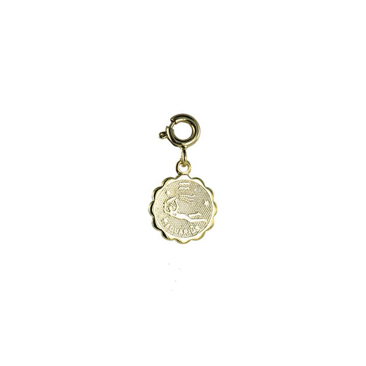Bijoux Fabrication Française - Wholesale Individual Charm/Pendant - Removable Medal/Charm - 18K Gold - Astrological Sign4