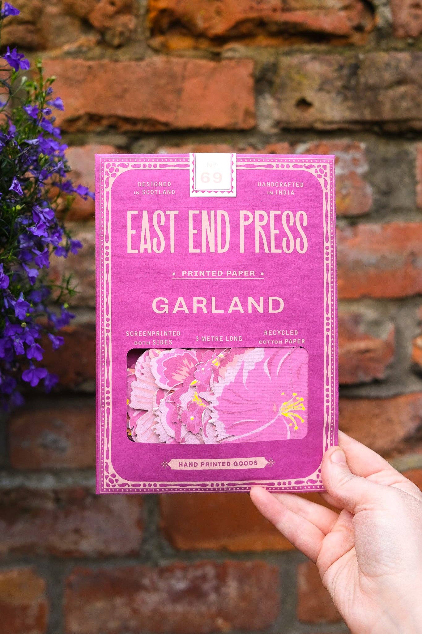 East End Press - Venta al por mayor Banderines/guirnaldas - Guirnalda cosida de jardín de primavera5