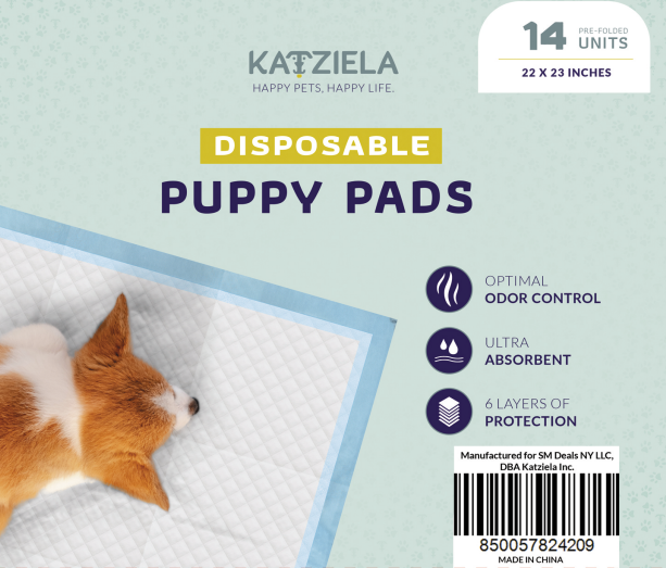 Katziela - Vente Tapis de propreté - chien - Coussinets jetables pour animaux Katziela 56 x 58 cm1
