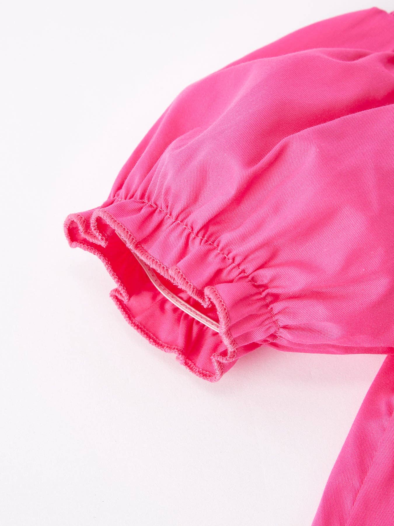 Rylee Faith Designs - Venta al por mayor Vestido - Niños - Vestido rosa intenso con bordado de lazo para niñas3