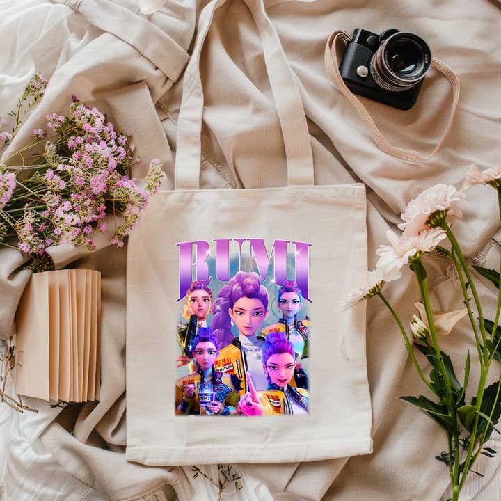Shadows of Sunshine - Wholesale Tote Bag - Women's - Rumi Huntrix K-Pop Inspired Canvas Tote Bag