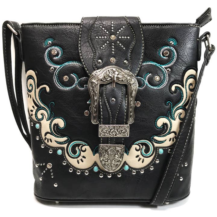 Lunar Deer - Wholesale Crossbody Bag - Women's - Buckle Women's Crossbody Western Messenger Purse5