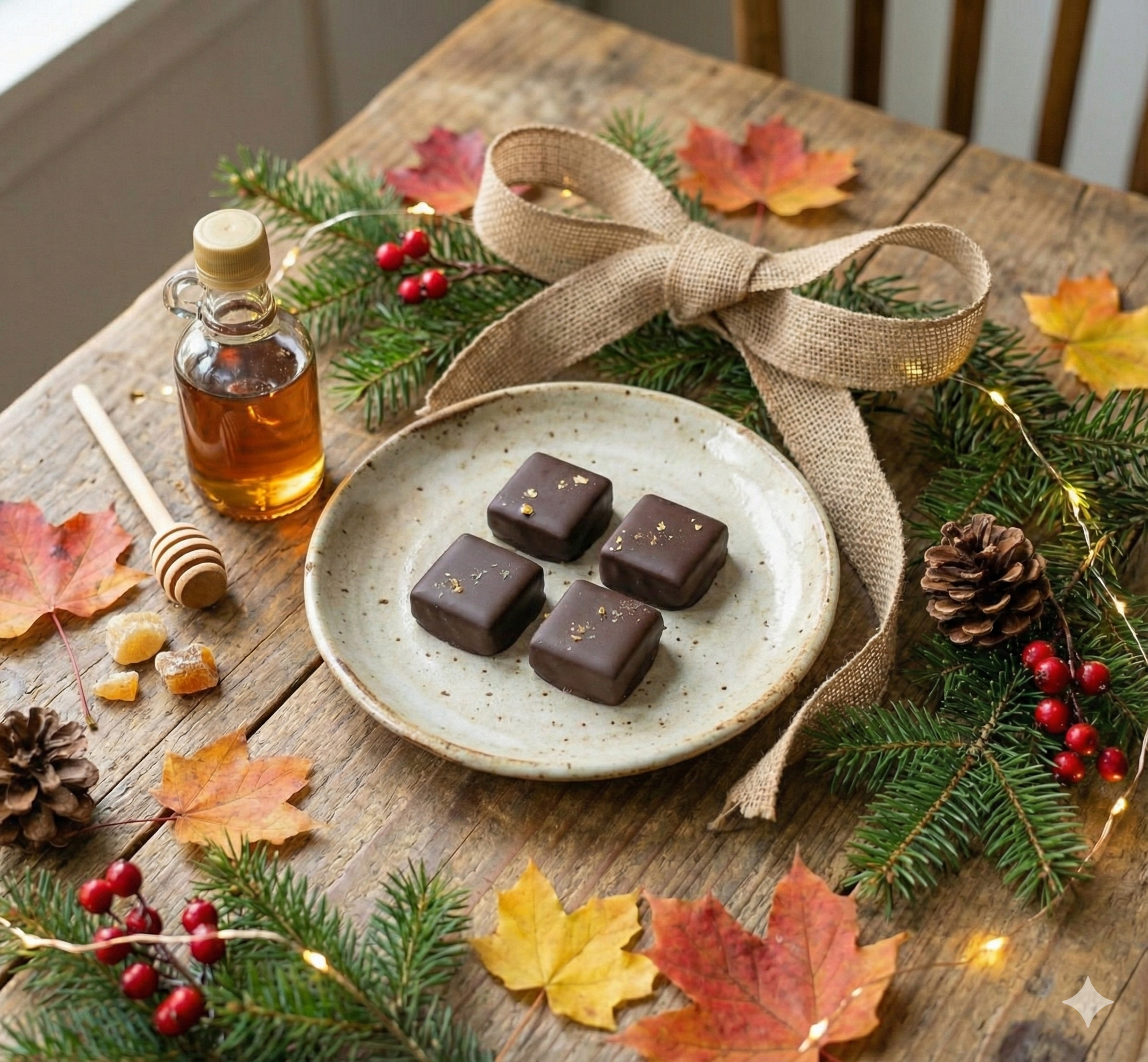 Farmhouse Chocolates - Wholesale Chocolate Box - 4 Piece Dark Chocolate Truffle Vermont Maple2