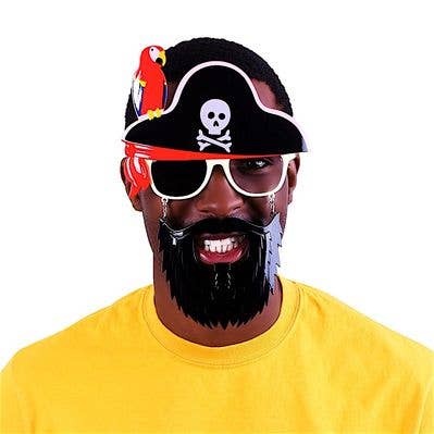 H2W dba Sun-Staches - Wholesale Sunglasses - Kids - Cross Skull Parrot Pirate Beard Sun-Staches3
