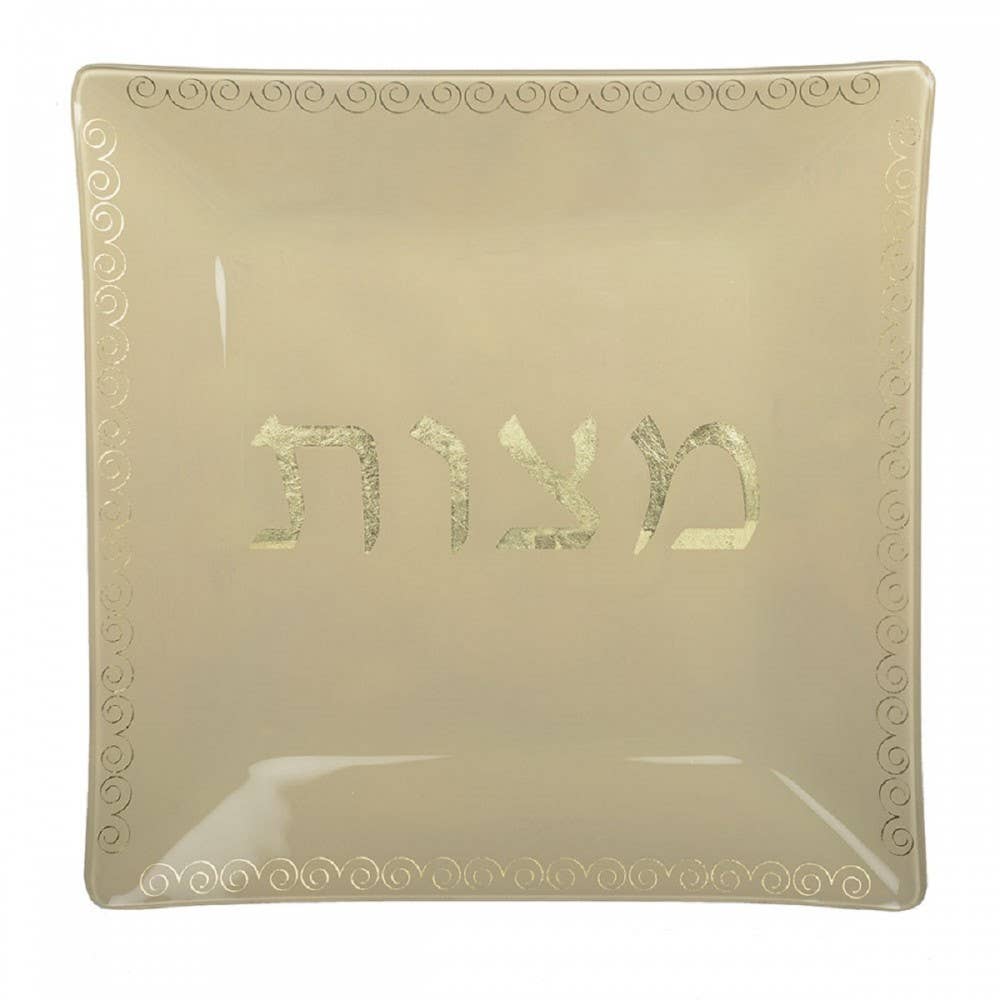AULICA - Wholesale Platter - Golden square matzah plate 31.5cm0