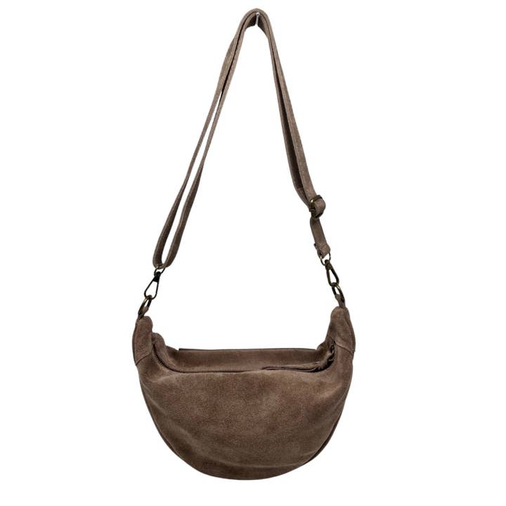 Louisa lee - Wholesale Shoulder Bag - Women's - ROXANA SUEDE LEATHER BANANA BAG