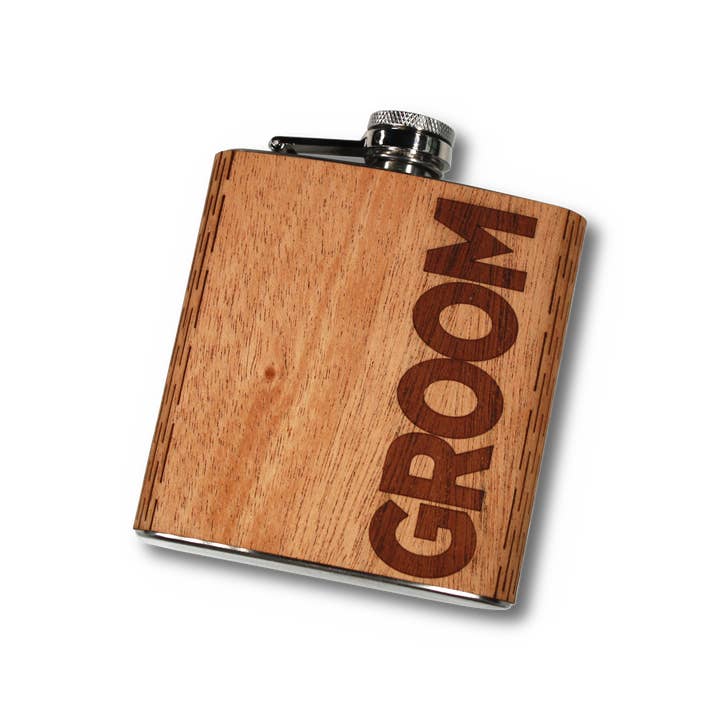 WUDN Handcrafted - Wholesale Flask - Wedding Party Hip Flasks 6 oz.