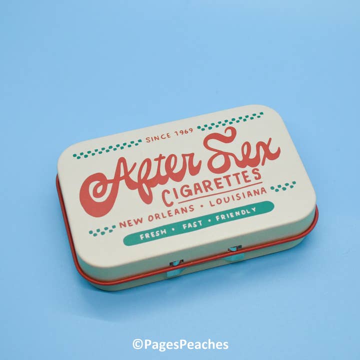 After Sex Cigarettes Stash Tin for Cigarettes for wholesale by Page's Peaches
