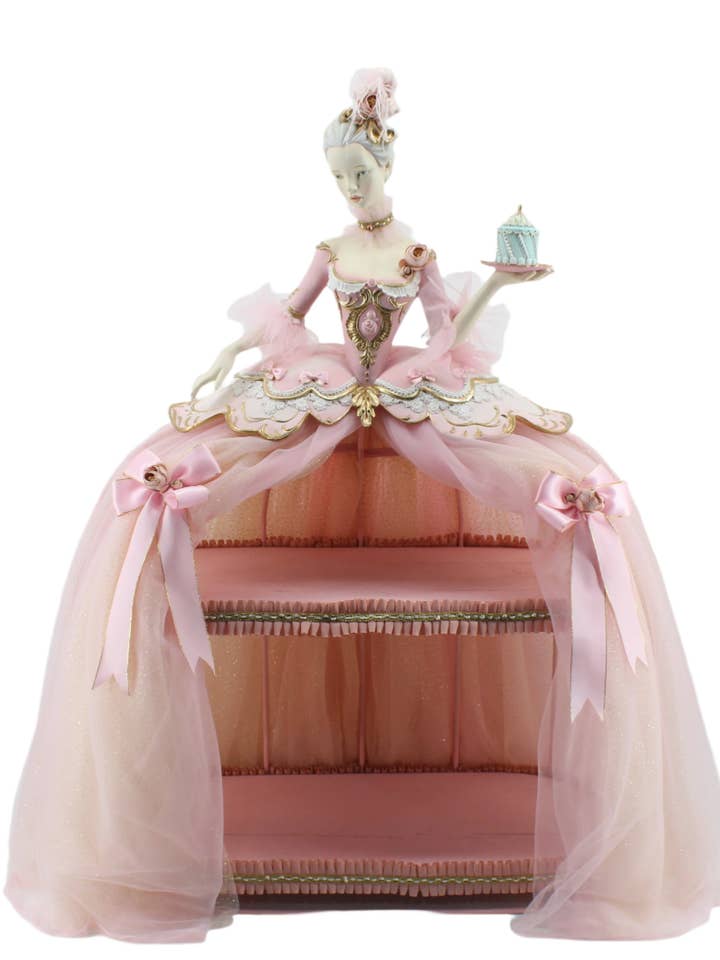 XR13282 Resin Lady Cake Display Rack 37.5" for wholesale by Green Import Enterprises