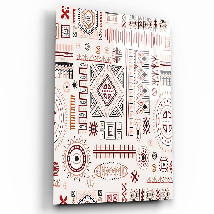 Scandinavian Egyptian Mix - Powder Beige | Zodiac Glass Wall Art for wholesale by Artdesigna KG