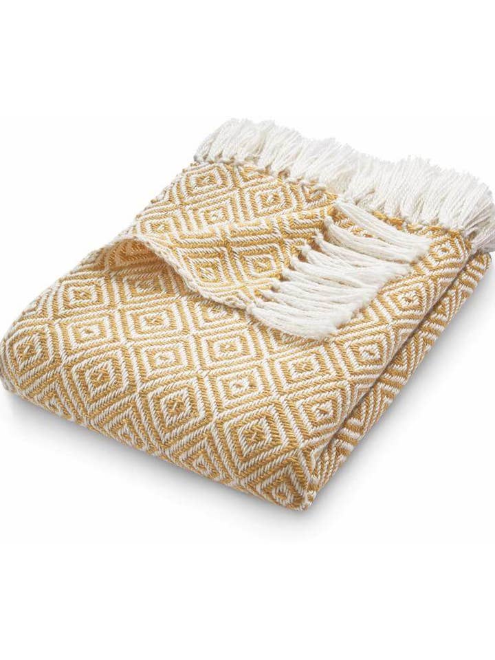 Manta de Diamante Tejida Oro para venta al por mayor de THE RUGS