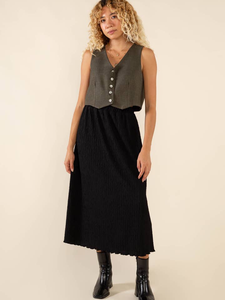 Grove Pleated Midi Skirt for wholesale by NLT