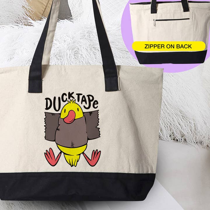 Duck Tape - Funny Duck Parody Tote Bag for wholesale by House Of Rodan