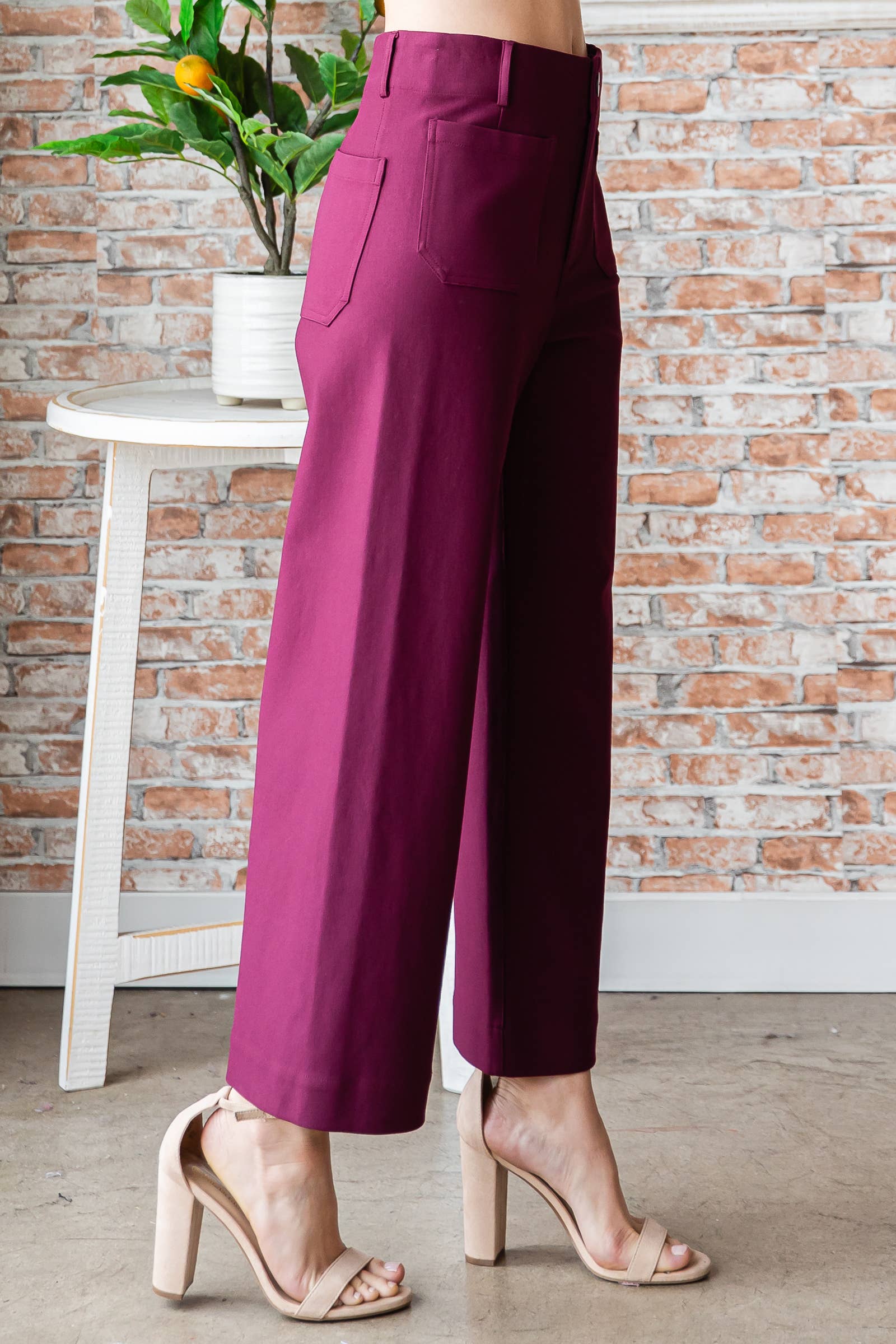 Nicabel - Wholesale Pants - Women's -  Plus super stretch knit pants with pocket-PIP97749