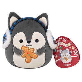 Squishmallow Christmas Plush Toy 5" Ryan Husky w/Gingerbread for wholesale by Authentic Street Signs
