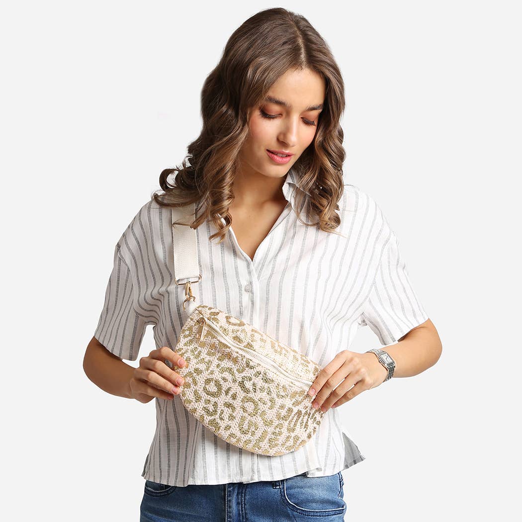 Fashion City - Wholesale Belt Bag - Women's - Leopard Pattern Adjustable Crossbody Belt Bag11