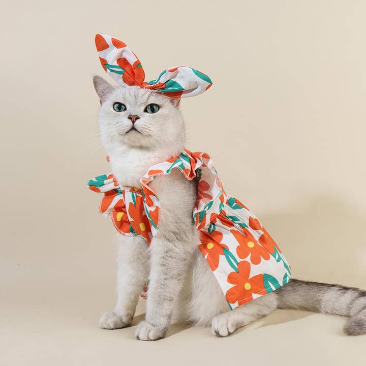Cheerhunting – wholesale Pet coat – Dog – Ozzie - Floral Cat Dress