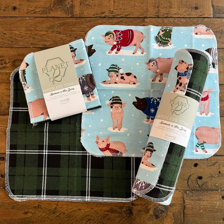 Paperless Towels - Holiday Hogs for wholesale by Planet B, Inc.