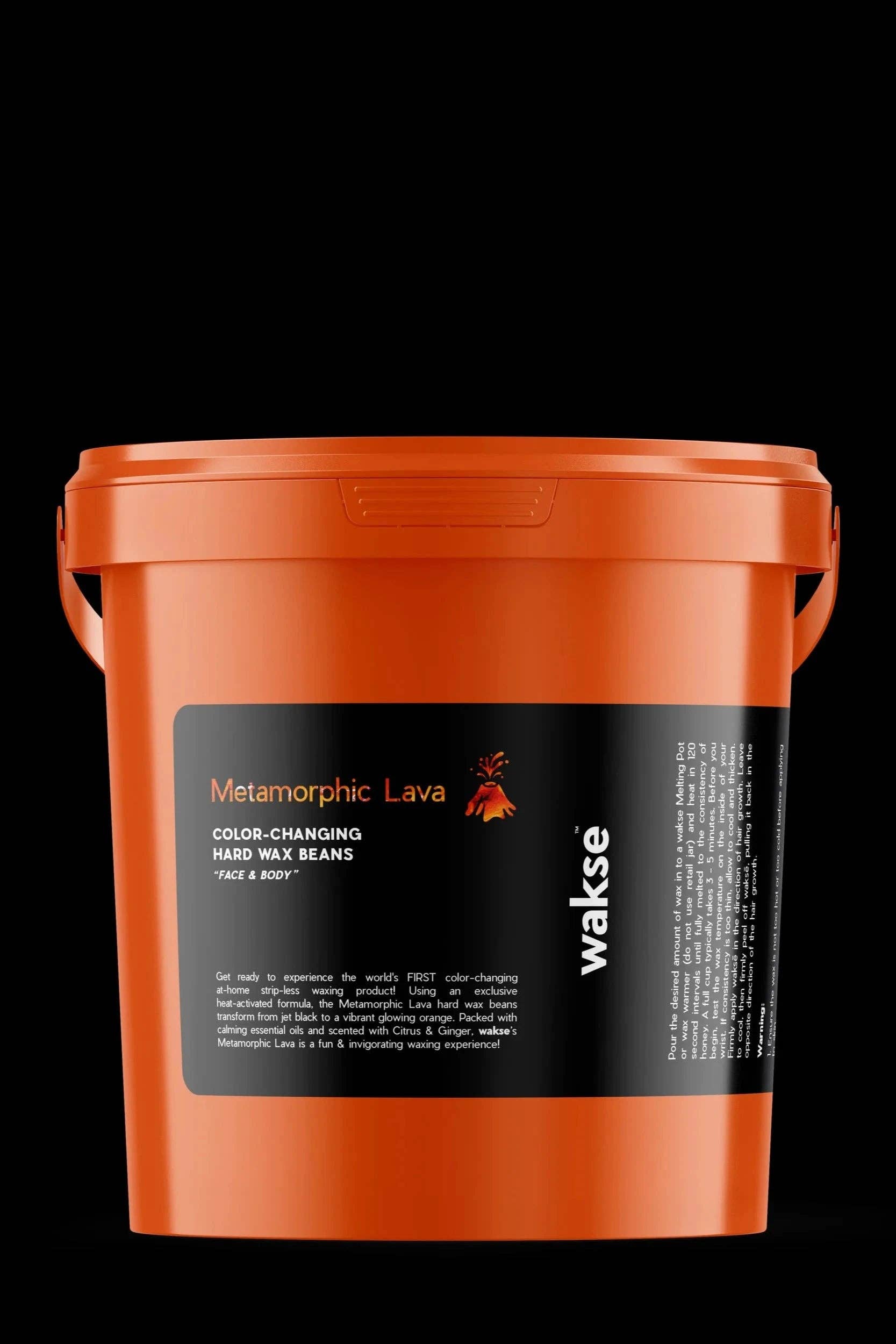 wakse - Wholesale Body Hair Removal Product - Pro Size Hard Wax Beans Salon - Metamorphic Lava - 5LB0