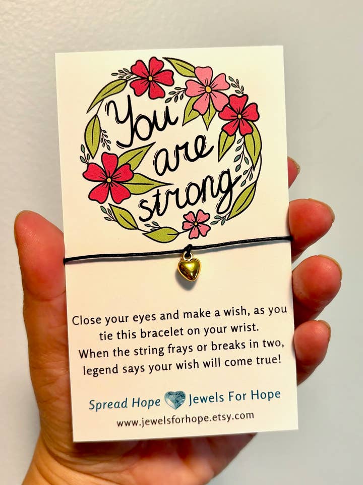 Je bent sterk, inspirerende wensarmband, klein cadeau voor wholesale door Jewels For Hope