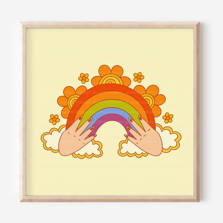 "Queer in ASL" Print, LGBTQ, Deaf, Gay Art for wholesale by Jack and Bec