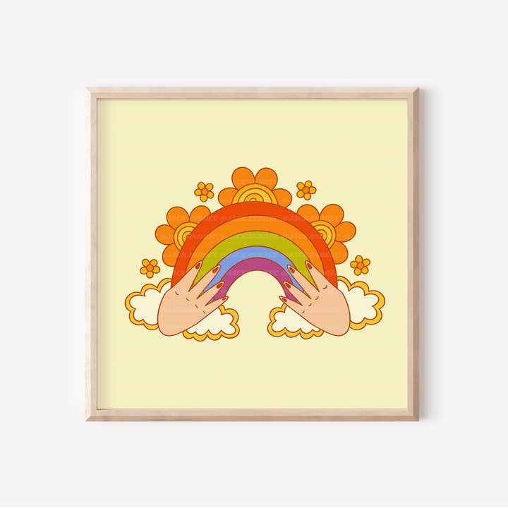 "Queer in ASL" Print, LGBTQ, Deaf, Gay Art for wholesale by Jack and Bec