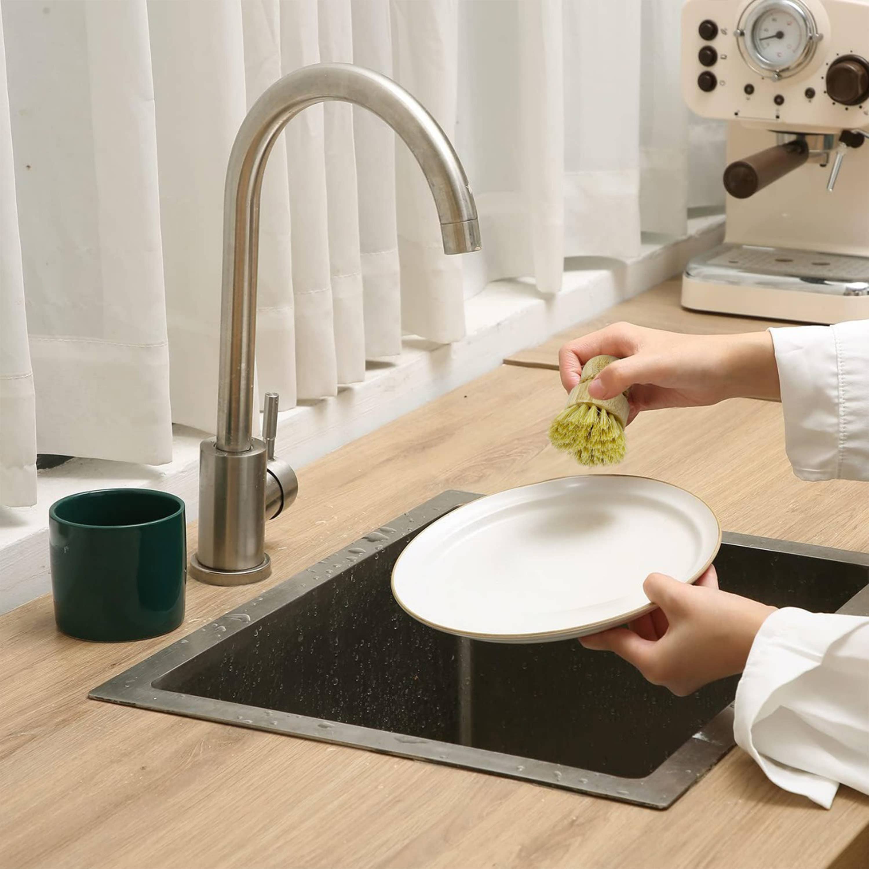 AIRNEX - Wholesale Cleaning Brush - Eco Kitchen Cleaning Supplies  - 1 Pack Bamboo Dish Brush2