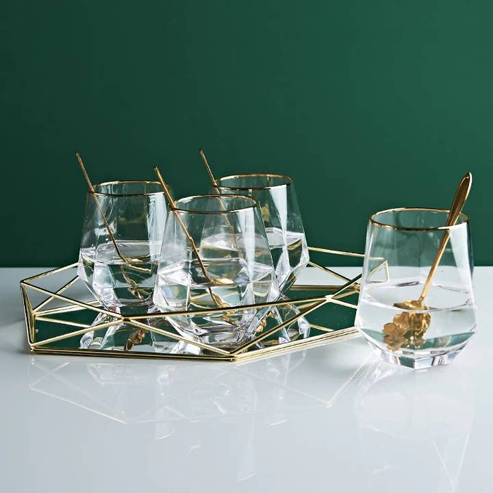 BRECK + FOX - Wholesale Decorative tray - Polygon Glass Tray2