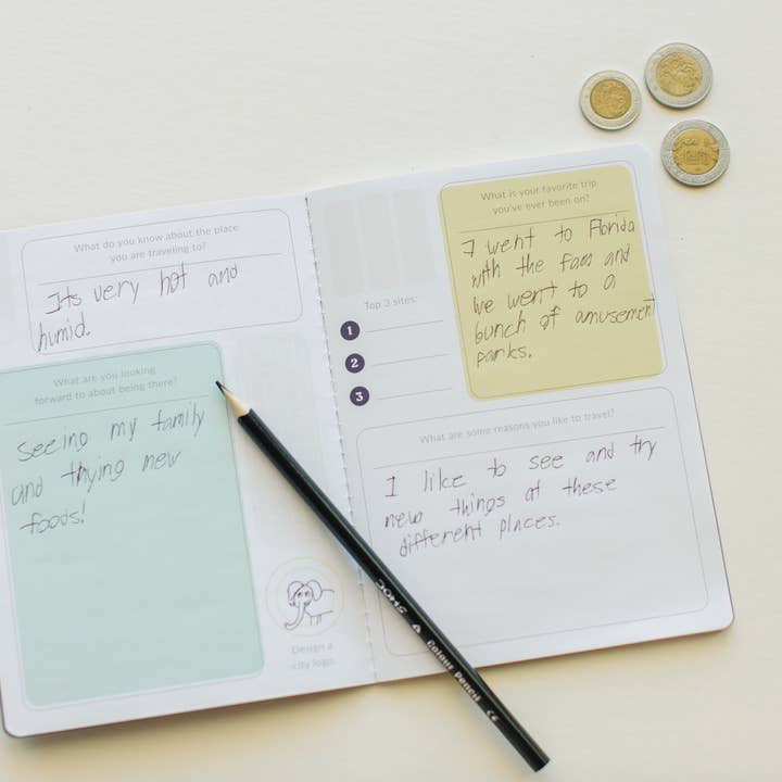 Promptly Journals - Wholesale Journal/Diary - Kids - Kids Travel Journal Adventure Log (4-Pack) - Journal for Kid