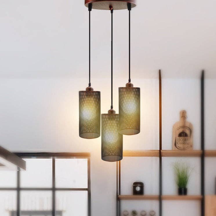 Ledsone – wholesale Chandelier/hanging light – Retro 3 way Round Ceiling Cage Pendant Light E27 Holder~39688
