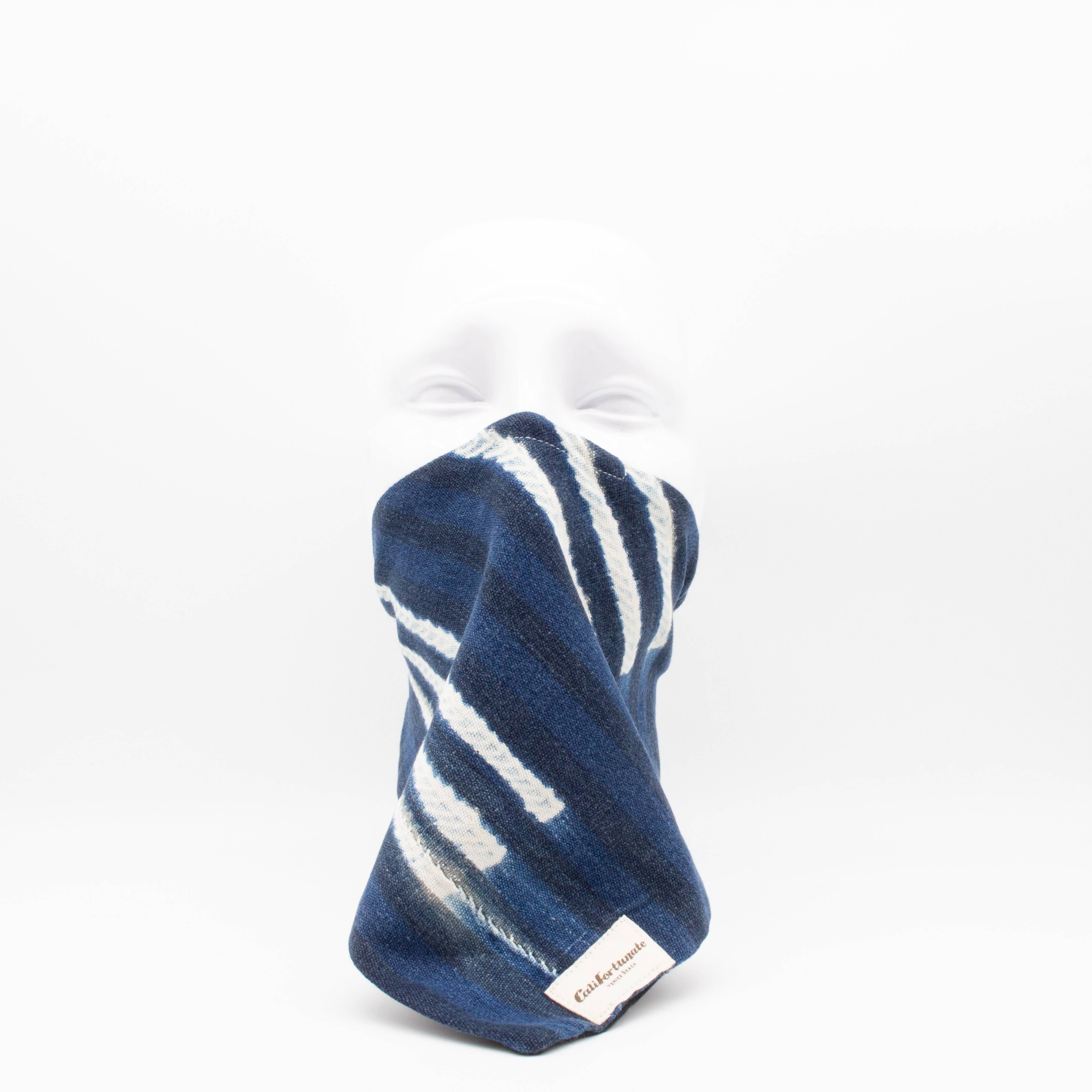 Maskdanna by Califortunate - Wholesale Non-Medical Disposable Mask - MASKDANNA INDIGO STRIPE