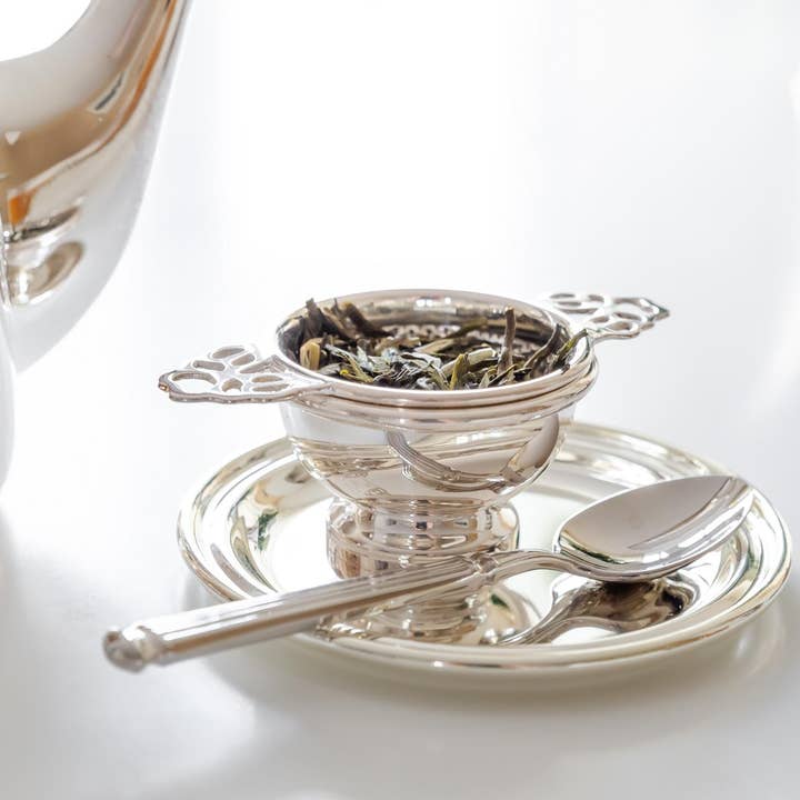 EDZARD – Engroshandel Tesi – Assam Tea Infuser med Holder, Heavy forsølvet4
