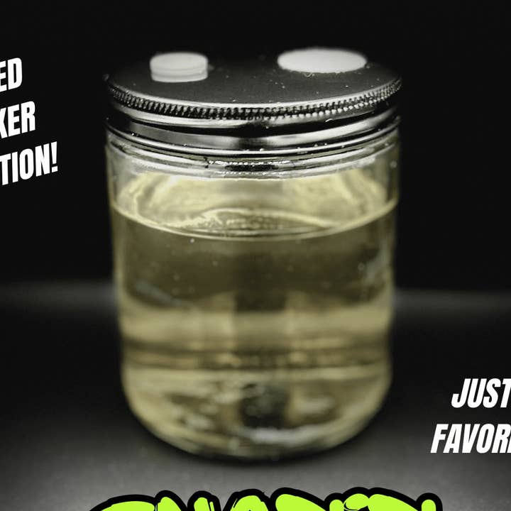 Sterilized Liquid Culture Solution (150ml) Half Pint Jar - Modified Lid with Injection Port and Filter Patch! (Ready to Inoculate)! for wholesale by Gnosis Labz