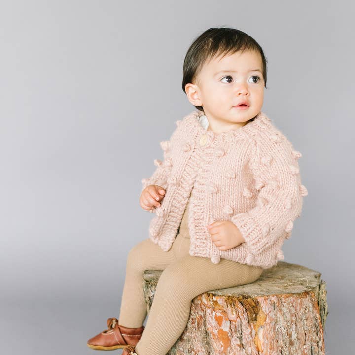 The Blueberry Hill - Wholesale Cardigan - Kids - Popcorn Cardigan Blush Baby Kids Valentine Holiday Sweater5